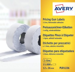 Avery Zweckform Etykiety Cenowe W Rolce Do Metkownicy Jednorzędowej  12x26 Mm Plr1226 Białe