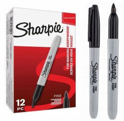 Marker Permanentny Fine Sharpie czarny  12 sztuk