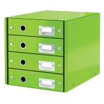 Pojemnik Z Szufladami Leitz Click & Store Wow (4 Szuflady) Zielony