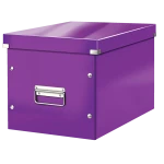 Pudło Do Przechowywania Leitz Click & Store Wow Cube, Rozmiar L Fioletowy