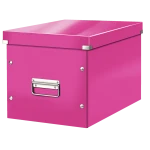 Pudło Do Przechowywania Leitz Click & Store Wow Cube, Rozmiar L Różowy