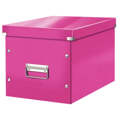 Pudło Do Przechowywania Leitz Click & Store Wow Cube, Rozmiar L Różowy