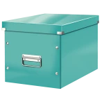Pudło Do Przechowywania Leitz Click & Store Wow Cube, Rozmiar L Turkusowy