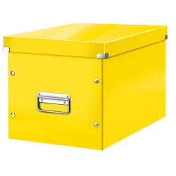Pudło Do Przechowywania Leitz Click & Store Wow Cube, Rozmiar L Żółty