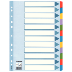 Przekładki Esselte Mylar Z Kartonu, A4 Wielobarwny