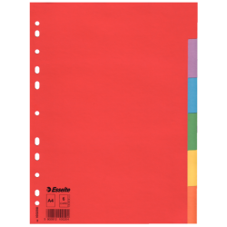 Przekładki Esselte Z Kolorowego Kartonu, A4 Wielobarwny