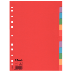 Przekładki Esselte  A4  12 kart  Wielobarwny