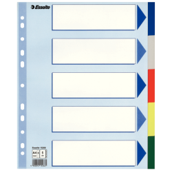 Przekładki Esselte A-4 MAXI PP 5kol.