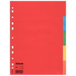 Przekładki Esselte Z Kolorowego Kartonu, A4 Wielobarwny