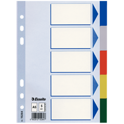 Przekładki Esselte Z Pp, A5 Wielobarwny