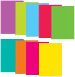 Teczka Z Gumką A4 + Fluo Mix Kolorów Interdruk Tegufluo