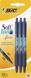 Długopis Soft Feel Niebieski Blister 3szt Bic
