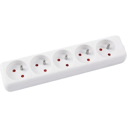 Przedłużacz OFFICE PRODUCTS, 5 gniazd, 1,5m, z uziemieniem, biały