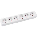 Przedłużacz OFFICE PRODUCTS, 6 gniazd, 5m, z uziemieniem, biały