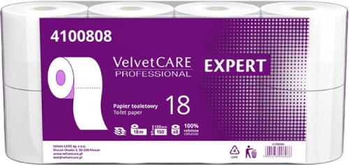 Papier Toaletowy celulozowy VELVET Expert, 3-warstwowy, 8szt., biały