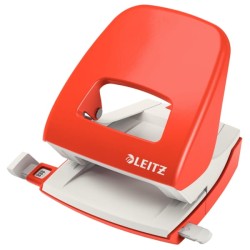Dziurkacz Duży Metalowy Leitz New Nexxt Jasnoczerwony