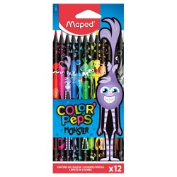 Kredki Colorpeps Monster W Czarnej Obudowie Trójkątne 12 Szt 862612
