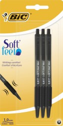 DŁUGOPIS SOFT FEEL CZARNY BLISTER 3SZT BIC