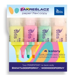 Tetis Zakreślacze Pastelowe Komplet 4 Sztuki  Kw020-M4