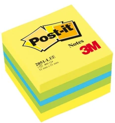 3M Mini Kostka Samoprzylepna Post-It (2051l), 51x51mm, 1x400 Kart., Cytrynowa