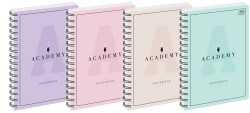 Interdruk Kołozeszyt B5 100k Kratka 90g Academy Pastel