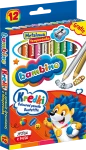 Kredki Bambino W Oprawie Drewnianej Z Temperówką 12 Kolorów Majewski 5903235000249