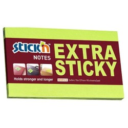 Hopax Notes Samoprzylepny Extra Sticky 76x127 Mm  zielony neonowy