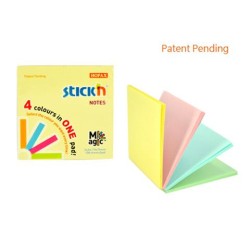 Hopax Notes Samoprzylepny Magic Pad 76x76 Mm Neon Mix  żółty pastelowy