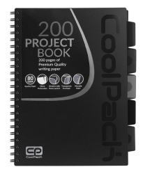 Coolpack  KOŁOZESZYT PP A4 100K kratka BLACK