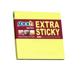 Hopax Notes samoprzylepny extra sticky 76x76mm żółty neonowy 90 kartek  21670