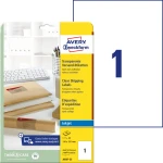 Etykiety na paczki 210 x 297 mm, etykiety przezroczyste, etykiety foliowe, etykiety kurierskie 25 ark. / op., Avery J8567-25