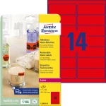 Etykiety papierowe 99,1 x 38,1 mm, czerwone neonowe kolory, etykiety z usuwalnym klejem, etykiety do oznaczenia 25 ark. / op., etykiety cenowe Avery L7263R-25