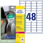 Etykiety foliowe 45,7 x 21,2 mm, białe etykiety wodoodporne z trwałym klejem, wytrzymałe etykiety przemysłowe 10 ark. / op., Avery L7911-10