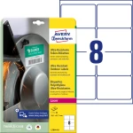 Etykiety foliowe 99,1 x 67,7 mm, białe etykiety wodoodporne z trwałym klejem, wytrzymałe etykiety przemysłowe 10 ark. / op., Avery L7914-10