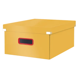Duże pudełko do przechowywania Leitz Click & Store Cosy Ciepły żółty