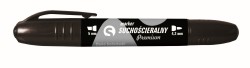 Tetis Marker dwustronny suchościeralny Premium czarny