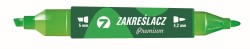 Tetis Zakreślacz dwustronny Premium zielony