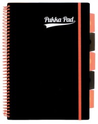Pukka Pad Kołozeszyt PROJECT BOOK NEON A4 100k KRATKA POMARAŃCZOWY