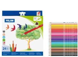 Milan Kredki ołówkowe trójkątne 24 kolory