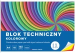 Blok techniczny kolorowy a4  10 kartek barwiony w masie Interdruk BLTK
