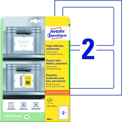 Podkładki pod etykiety 160 x 120 mm, naklejki na pojemniki 5 ark. / op., etykiety logistyczne Avery 8002-5