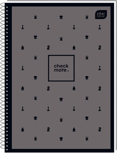 Interdruk Kołozeszyt  A4 80kartek w kratkę 70G SOFT TOUCH CHESS