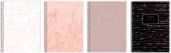 Interdruk Kołozeszyt B5 120kartek w kratkę 70G METALLIC ROSE GOLD