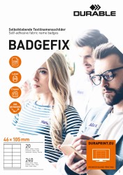 Durable Identyfikator tekstylny BADGEFIX 46x105 mm samoprzylepny