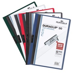 Durable Skoroszyt zaciskowy DURACLIP 30 A4 opakowanie detaliczne