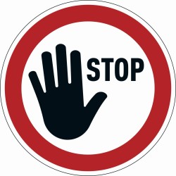 Durable Znacznik podłogowy - symbol ''STOP'' Ø 430 mm odklejalny