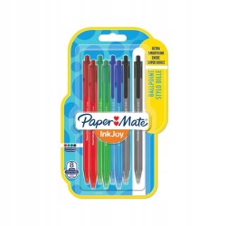 Paper  Mate Inkjoy 100rt Mix Kolorów Standardowych 8 Na Blistrze (2 X Czarny, 2 X Niebieski, 2 X Czerwony, 2 X Zielony)