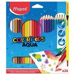 Maped Kredki Colorpeps Aqua akwarelowe 24 szt pud. z zaw. (12)