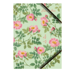 Teczka kartonowa lakierowana A4 z gumką narożną róże