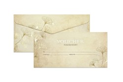 Galeria Papieru Zestaw - voucher i koperta DL GINKGO., op/5szt.